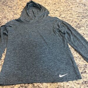 Nike Blue and Black Women's Hoodie